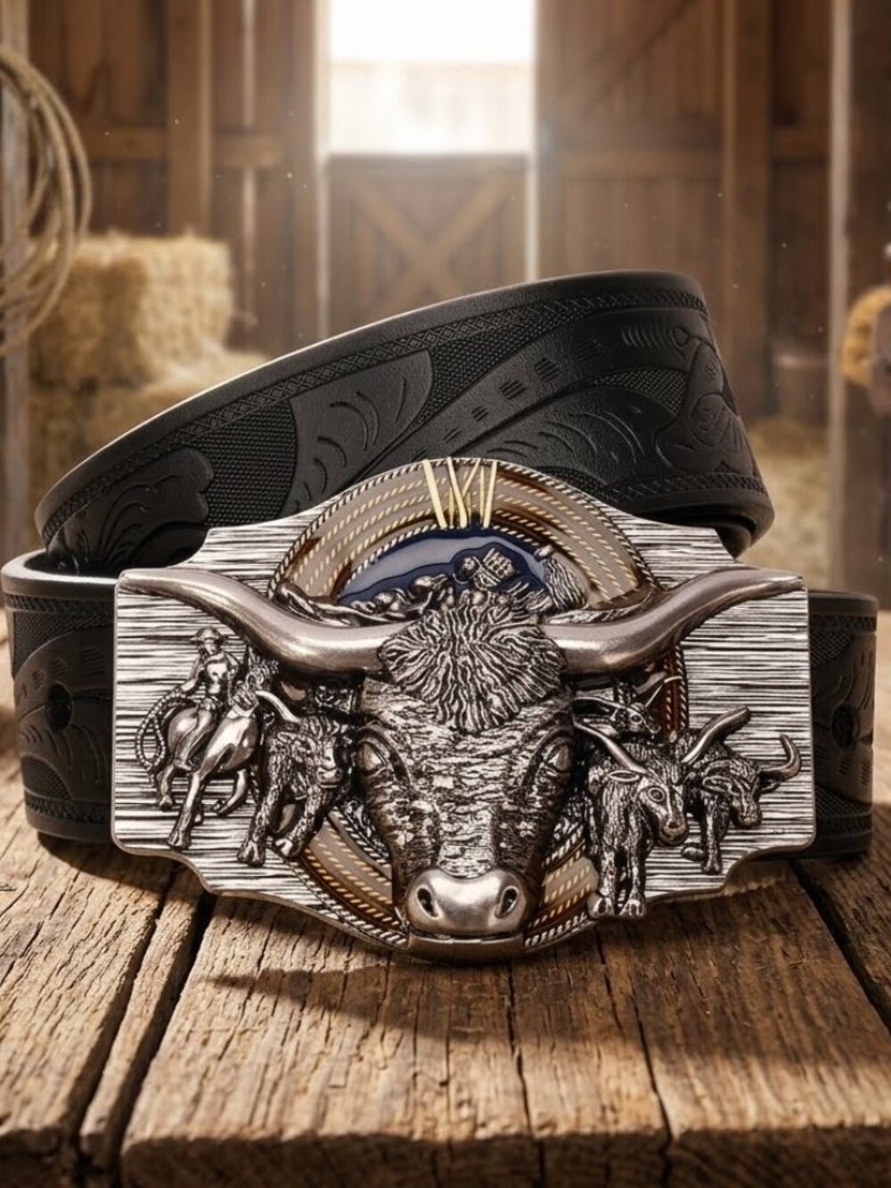 Men's & Women's Western Leather Cowboy Belts